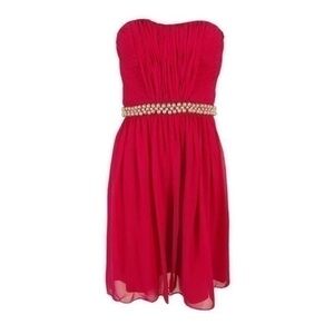 Calvin Klein chiffon strapless dress